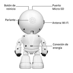 Cámara Ip Forma De Robot Visión Nocturna Wifi Robotica